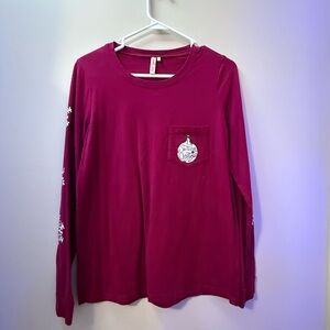 Magenta Long Sleeve Shirt with Pocket